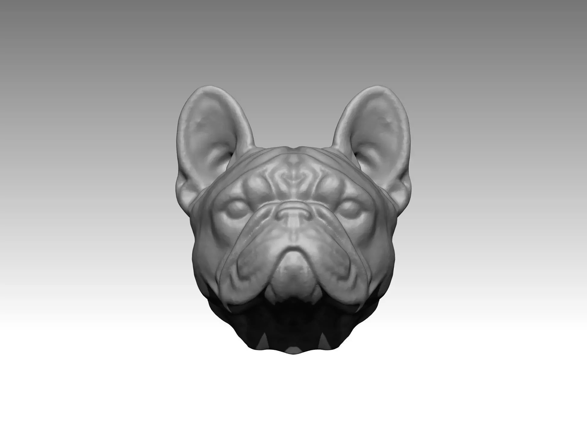  bulldog  statue 3D print model_0