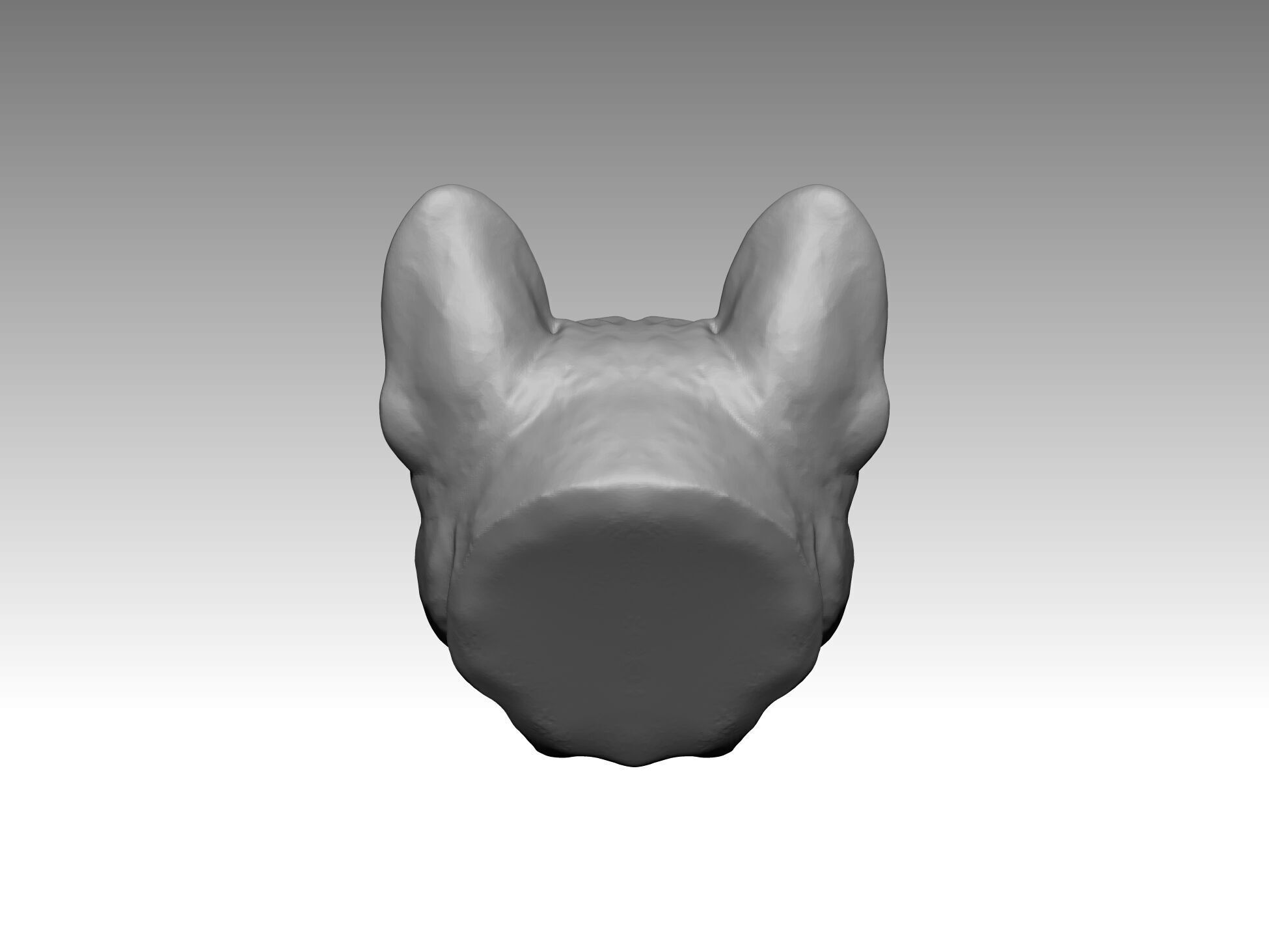  bulldog  statue 3D print model_1