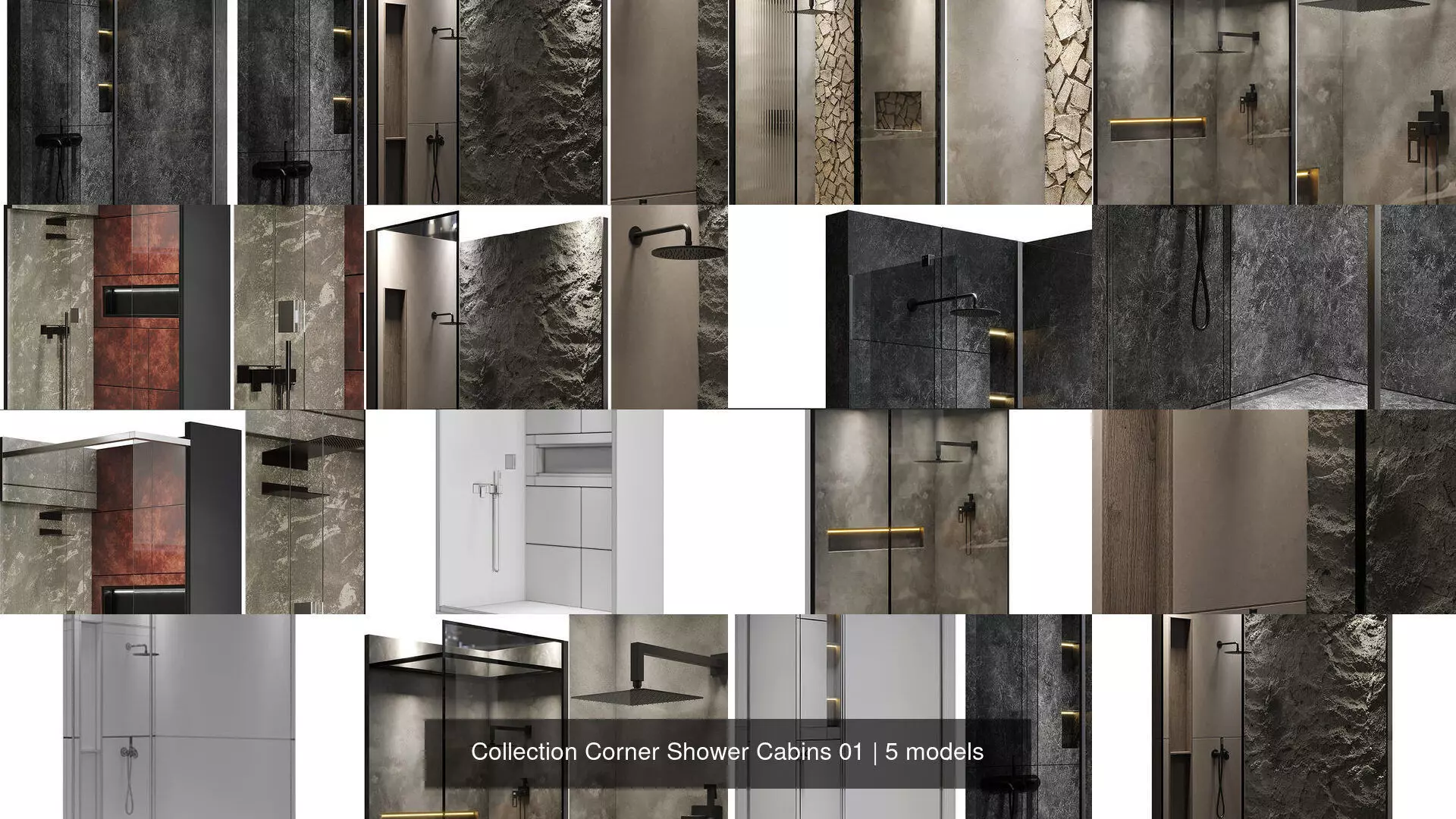 Collection Corner Shower Cabins 01 _0