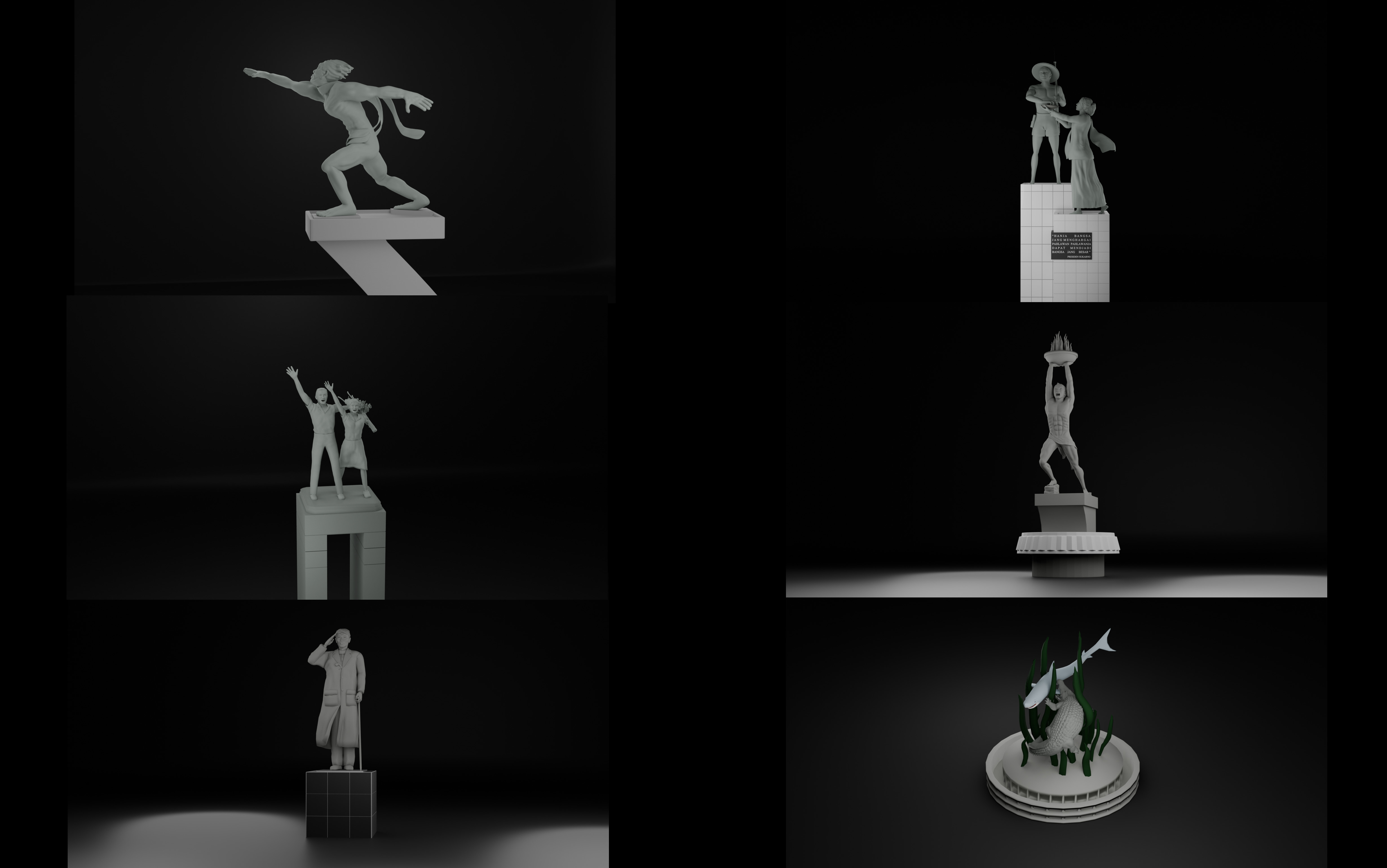 Indonesia Monument  3D Model Collection_1