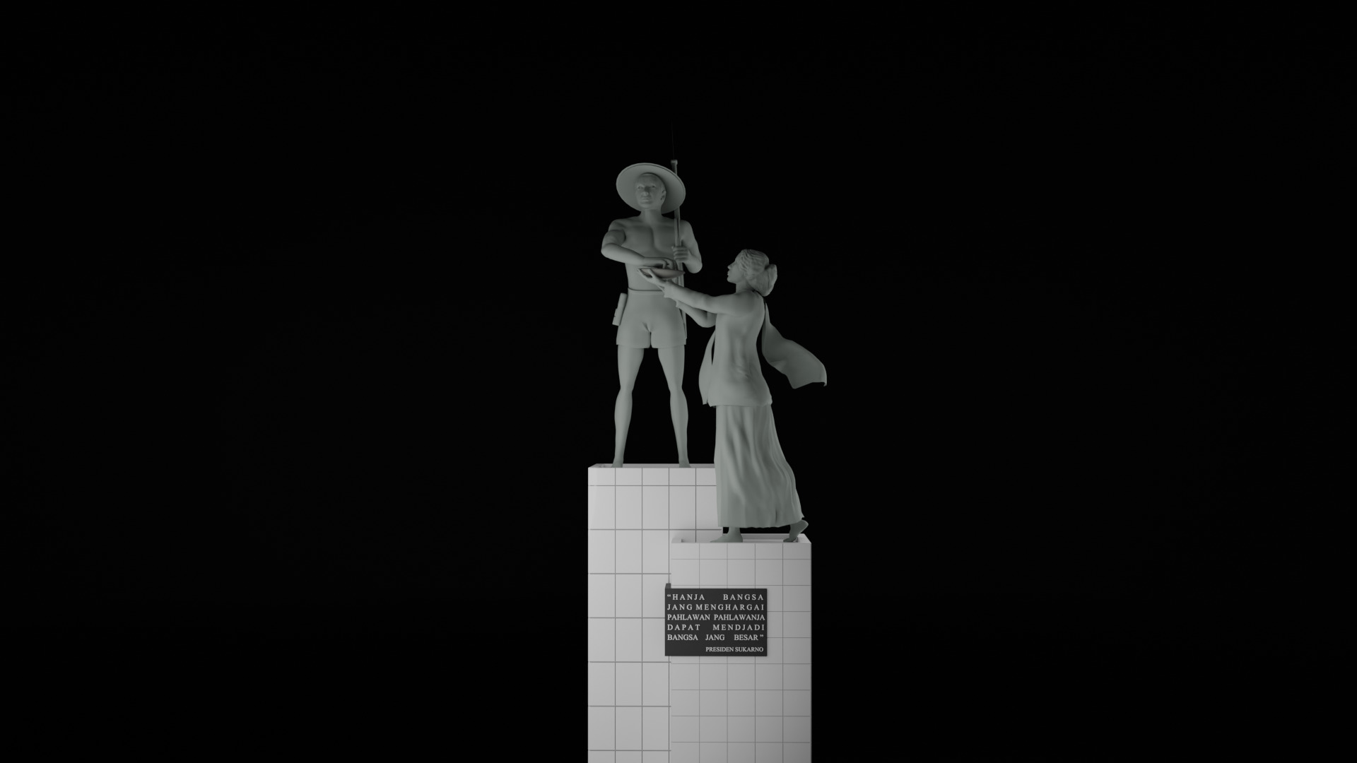 Indonesia Monument  3D Model Collection_3