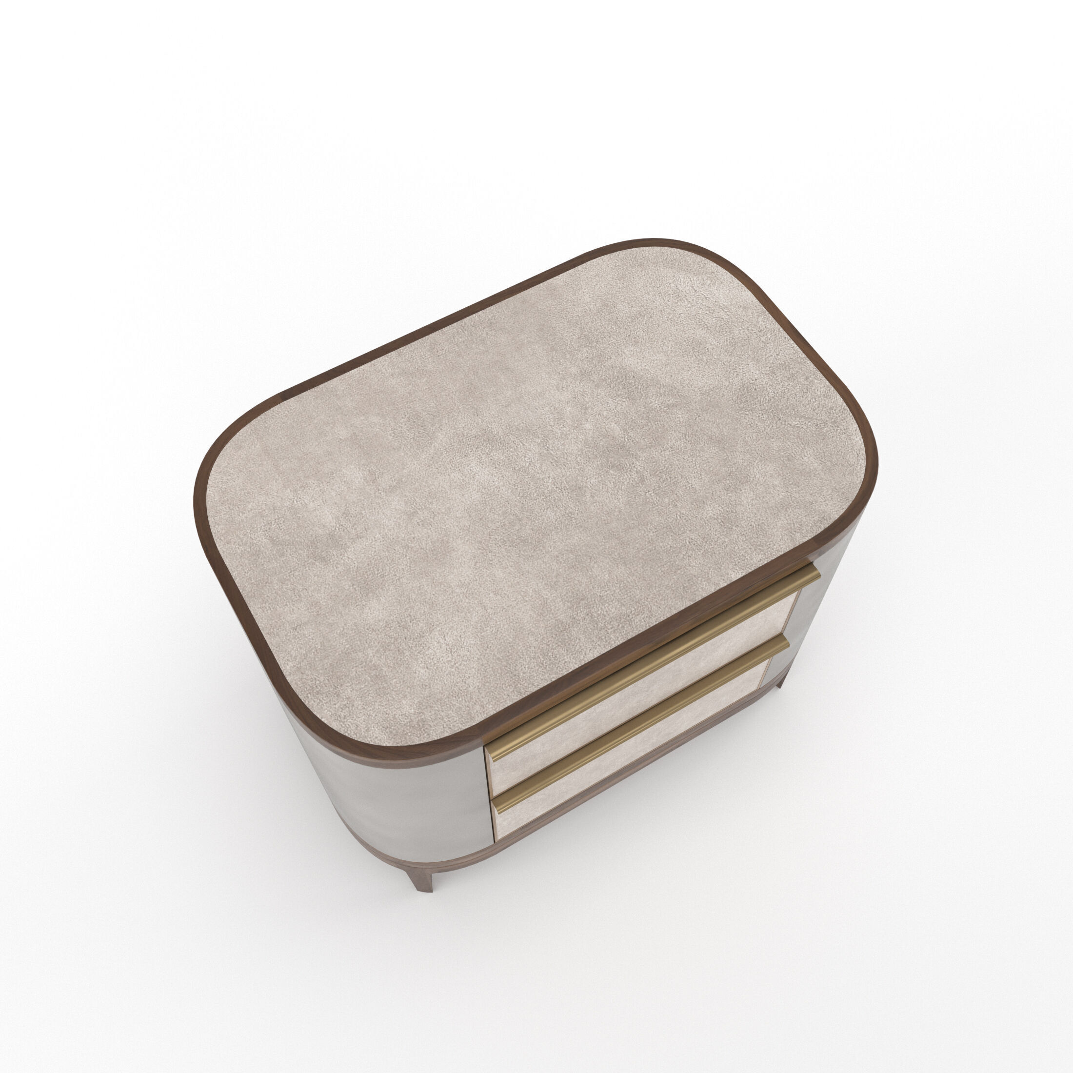 Mobi Manhattan Wooden bedside table with chest of drawers 3D model_16