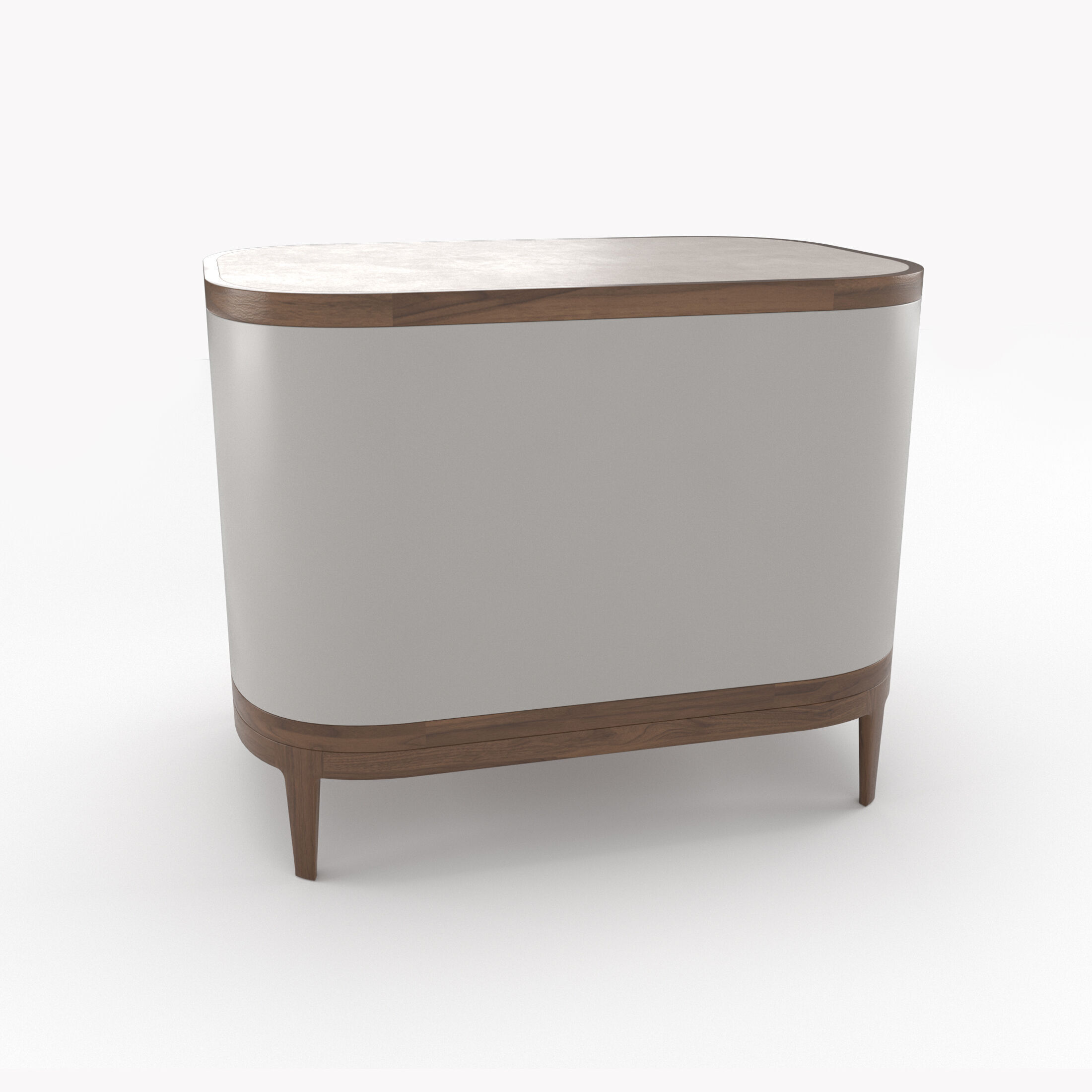 Mobi Manhattan Wooden bedside table with chest of drawers 3D model_12