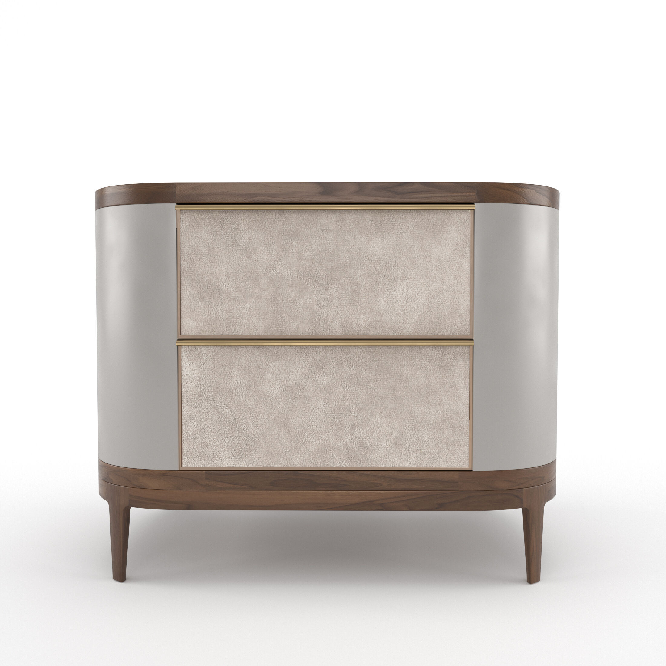 Mobi Manhattan Wooden bedside table with chest of drawers 3D model_8