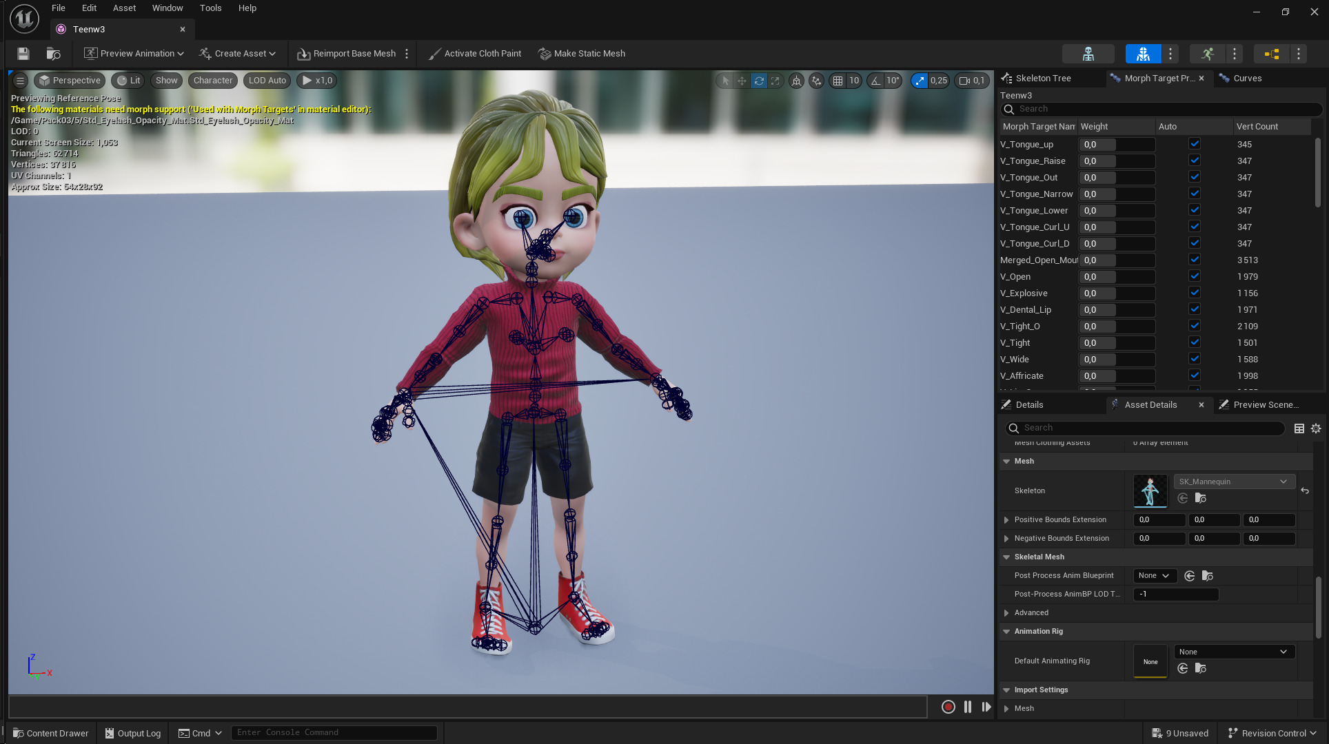 Cotoon Models 3D model Charming Stylized Cartoon Little Toon Girl VR / AR / low-poly ...