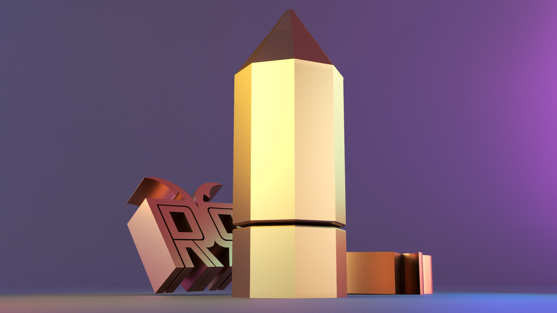 Standing Pencil Decor 3D print model_5