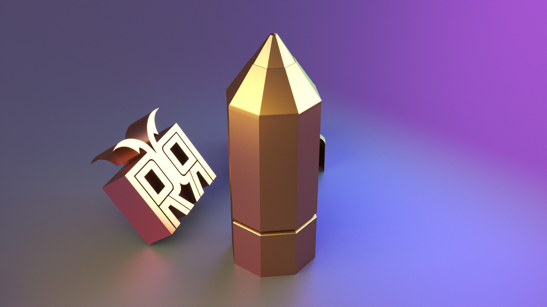 Standing Pencil Decor 3D print model_7