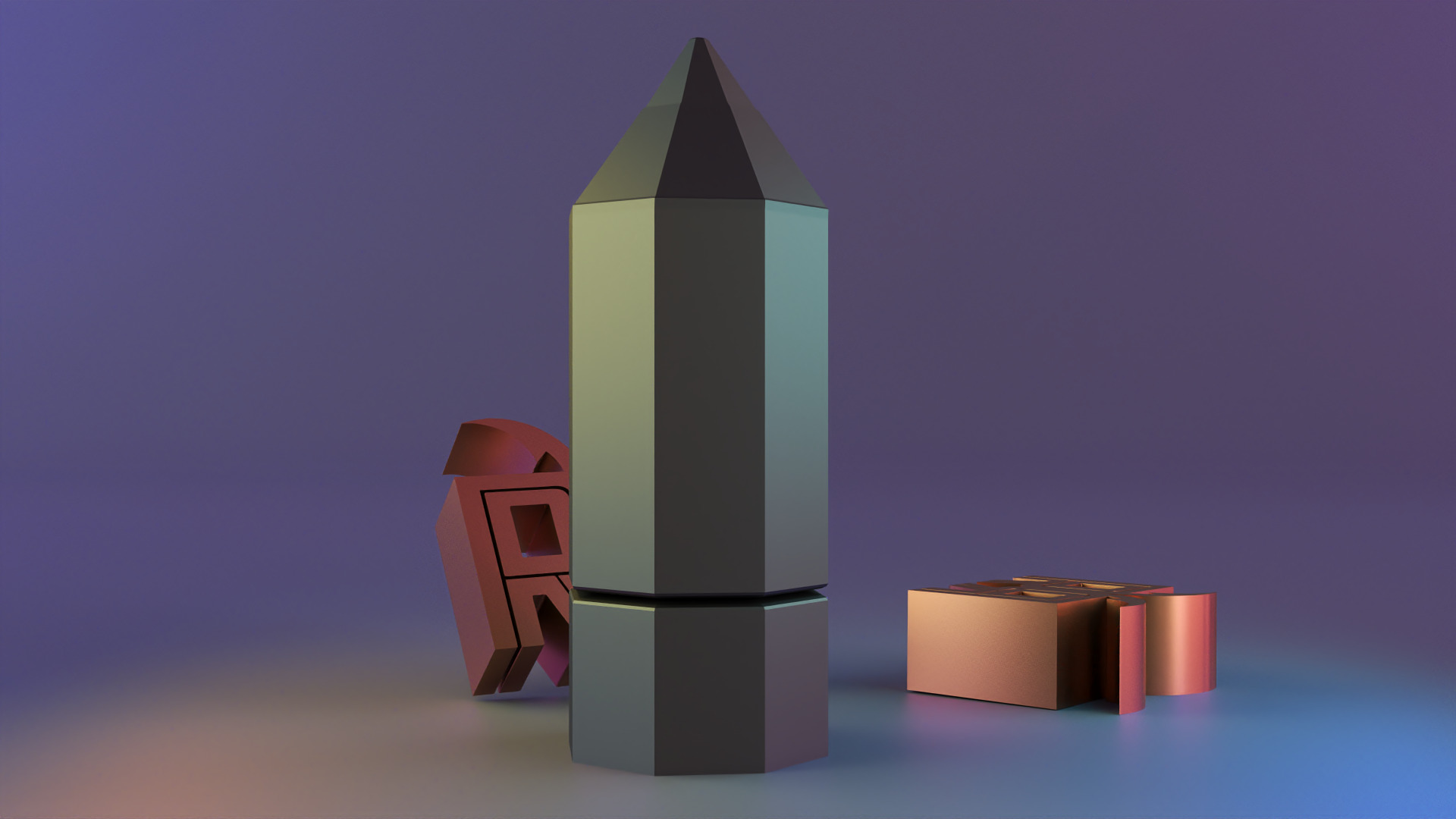 Standing Pencil Decor 3D print model_3