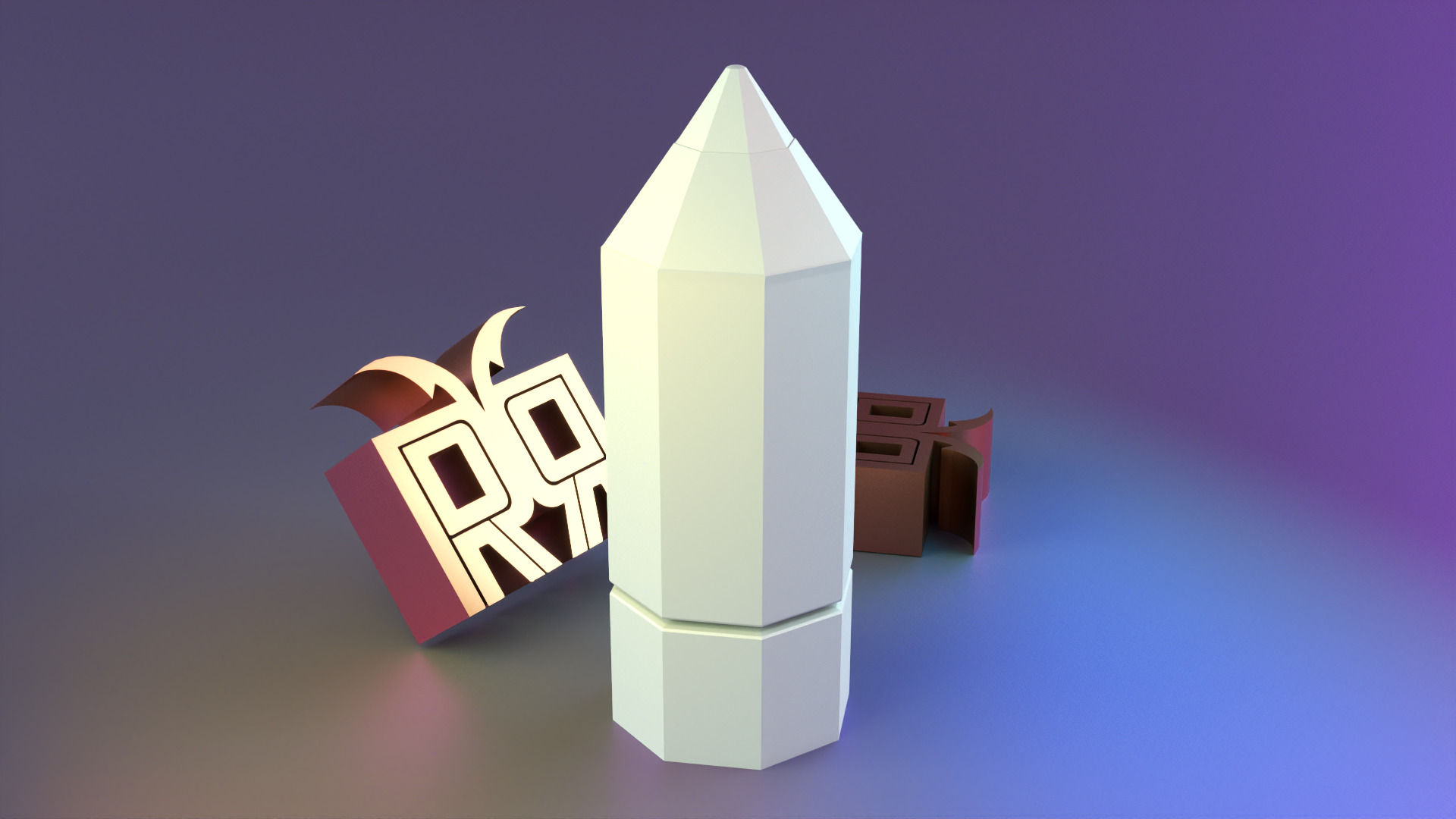 Standing Pencil Decor 3D print model_1