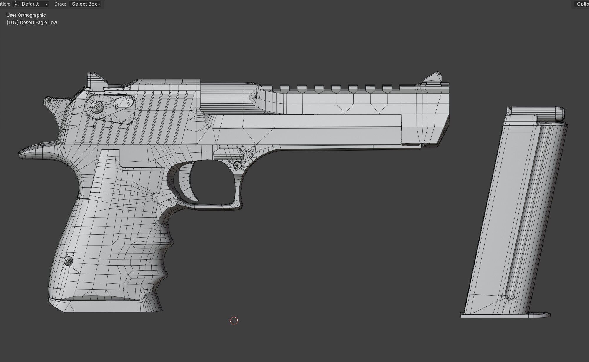 Game Ready Desert Eagle Low-poly 3D model_9
