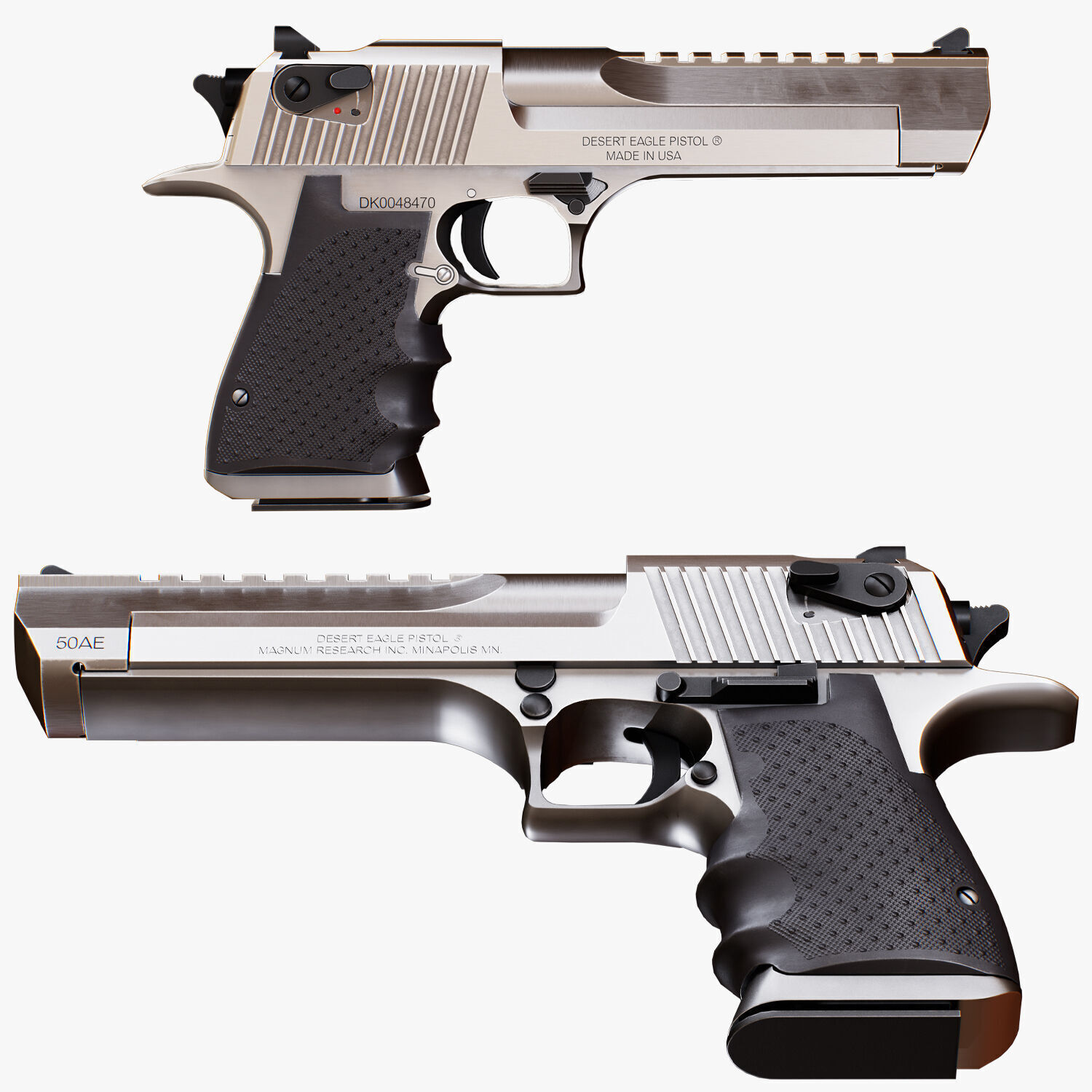 Game Ready Desert Eagle Low-poly 3D model_1