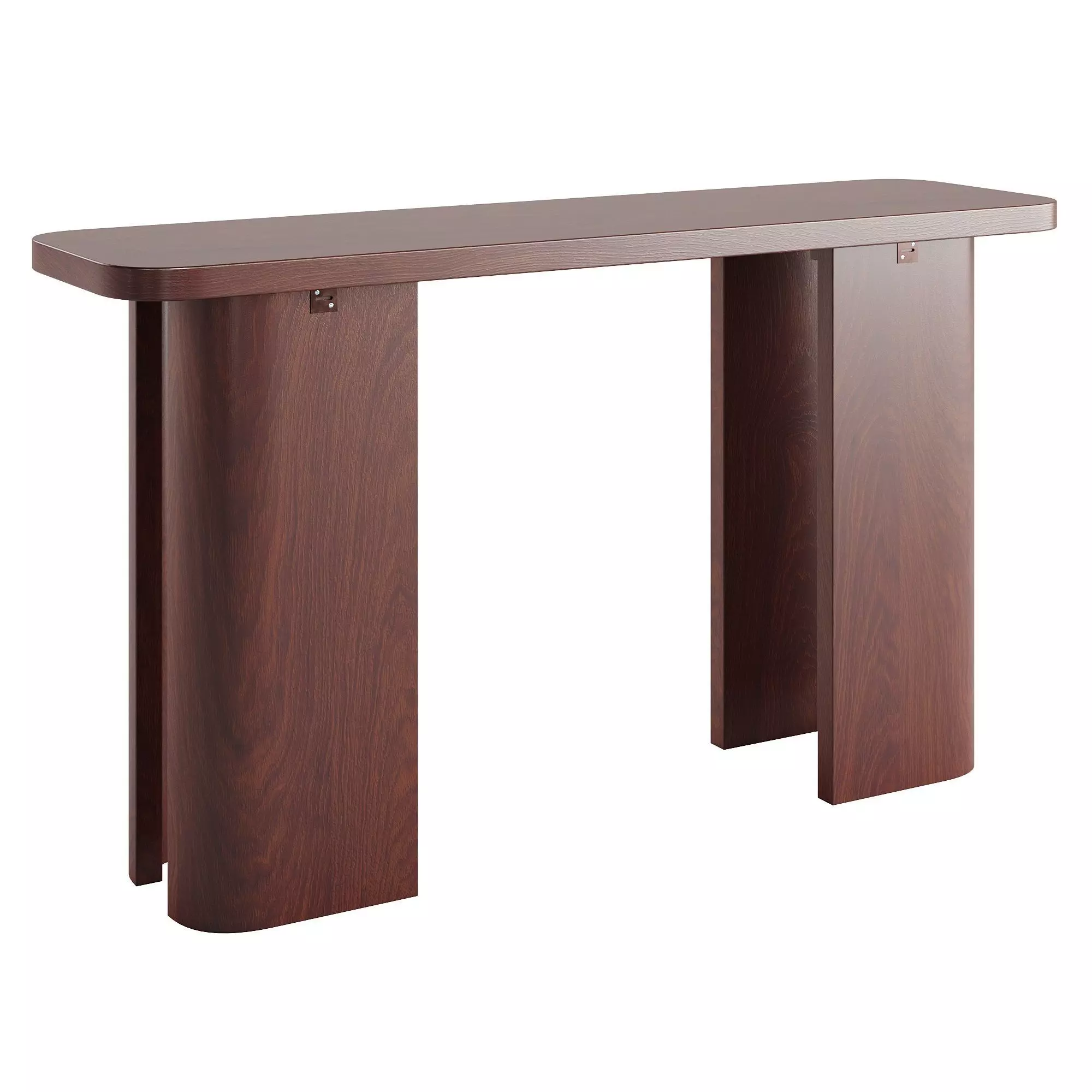 Keravat Dark Brown Wood Console Table 3D model_0