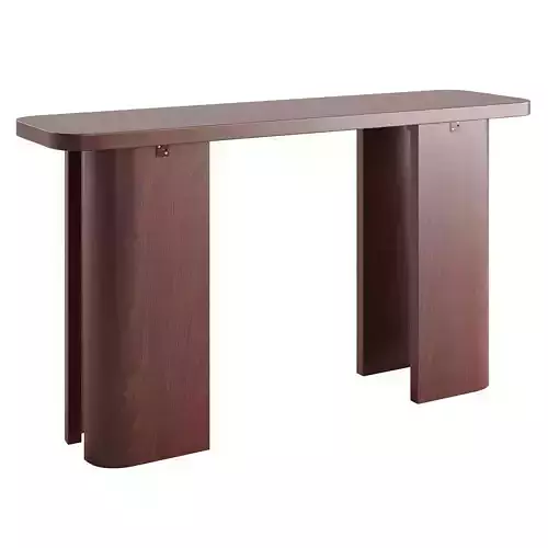 Keravat Dark Brown Wood Console Table
