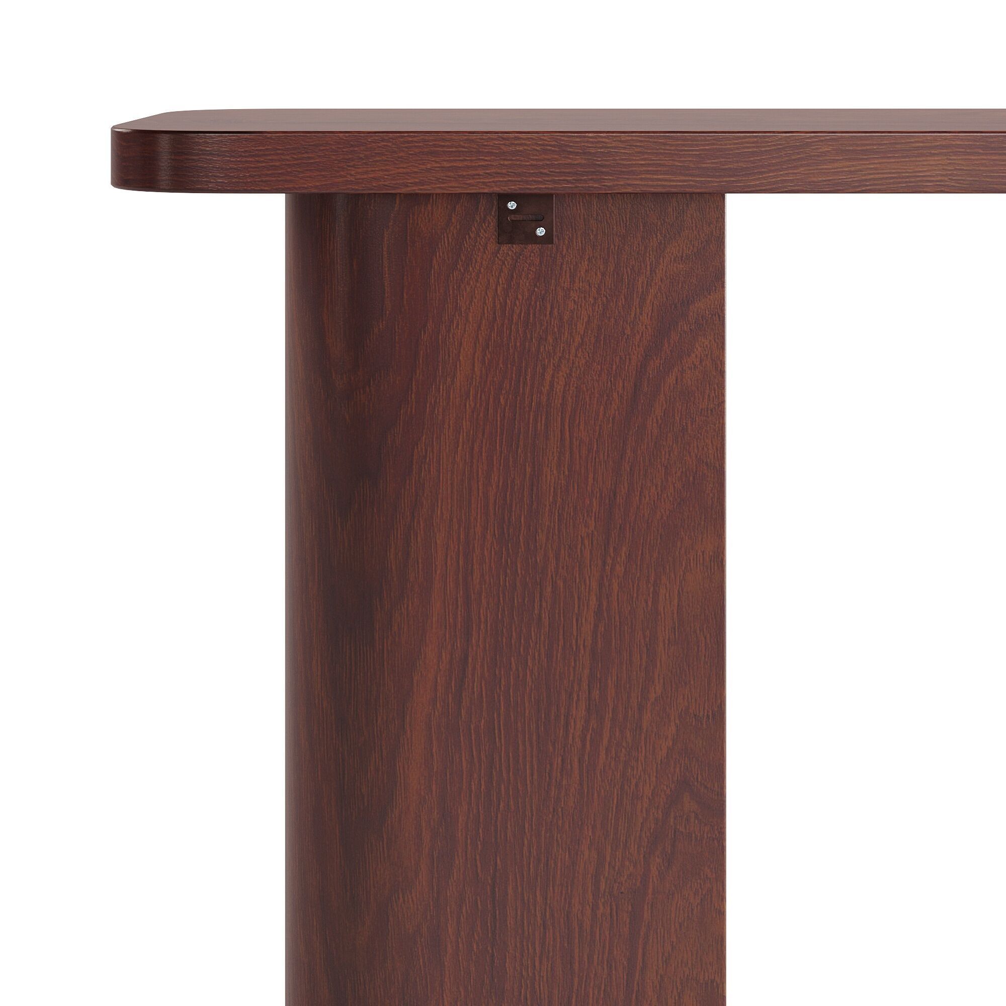 Keravat Dark Brown Wood Console Table 3D model_5