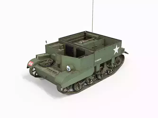 Universal Carrier Tank Low-poly 3D model