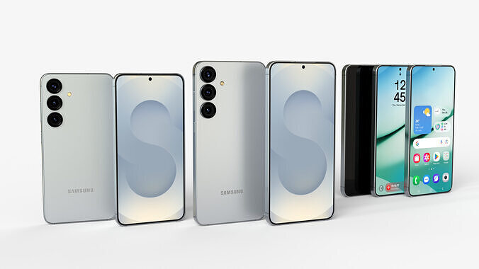 Silver Shadow Samsung Galaxy S25 and S25 Plus 3D model