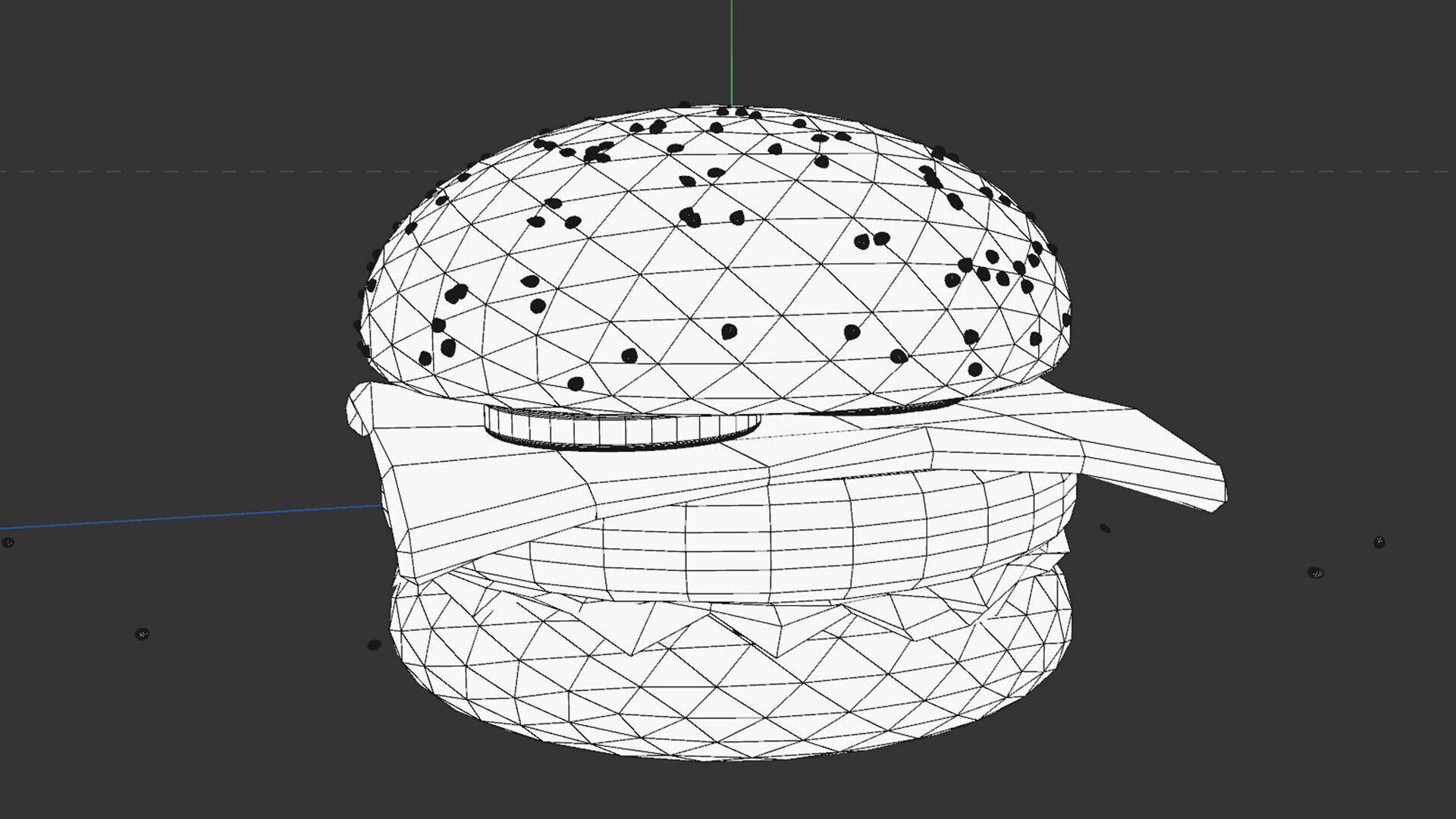 Animated Burger 3D model_7