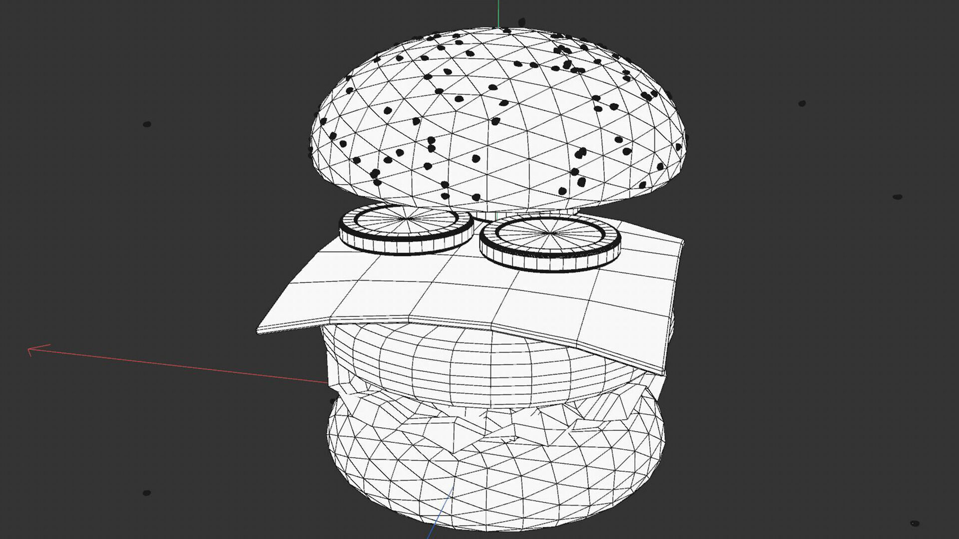 Animated Burger 3D model_8