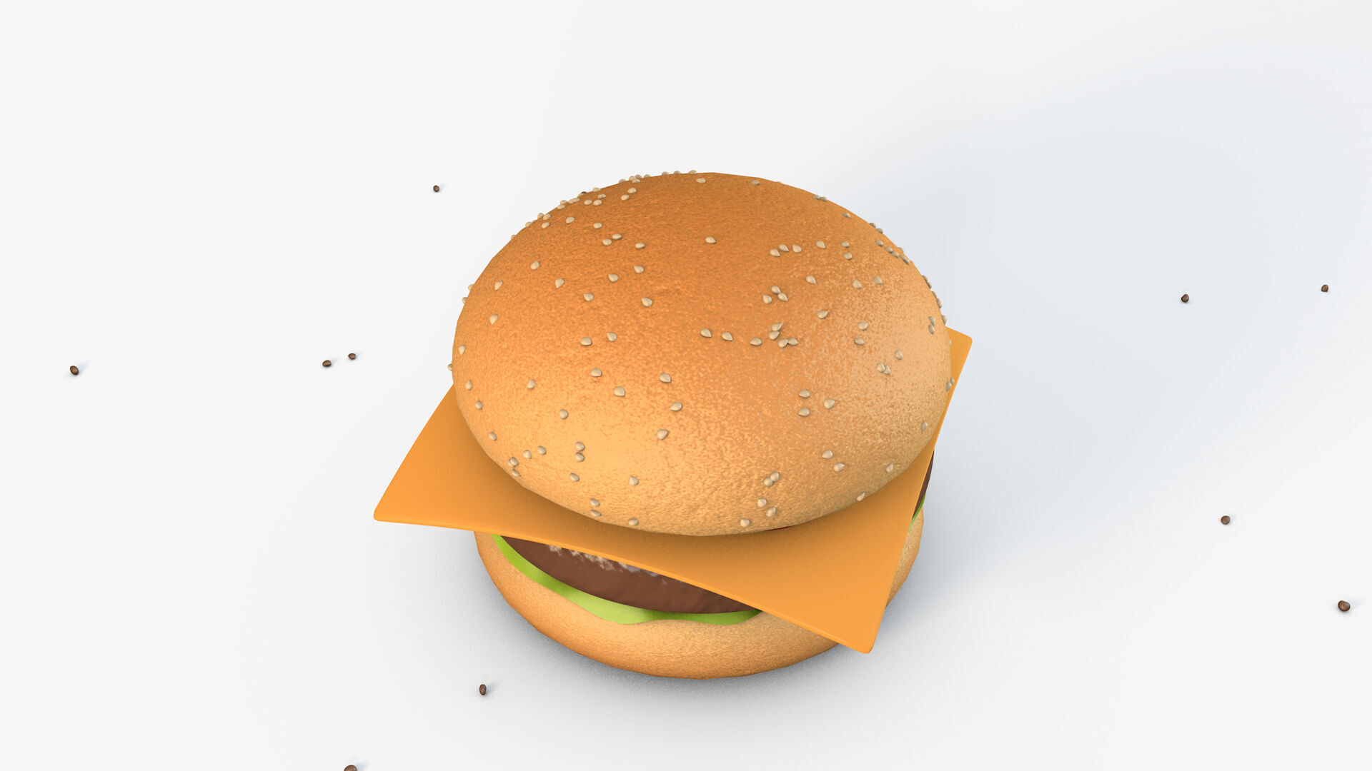 Animated Burger 3D model_2