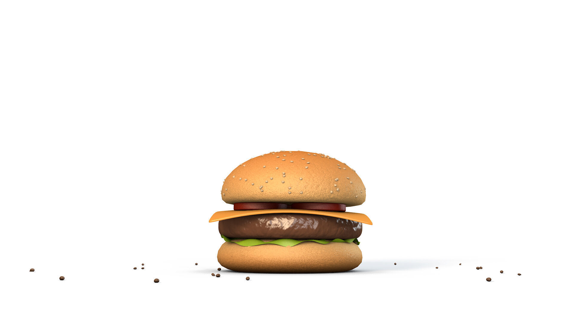Animated Burger 3D model_6