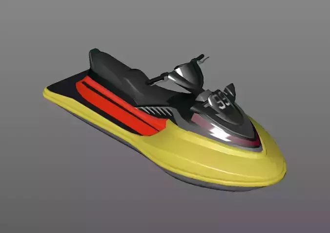 Stealth Speeder Motorboat Jet Ski 3D Model