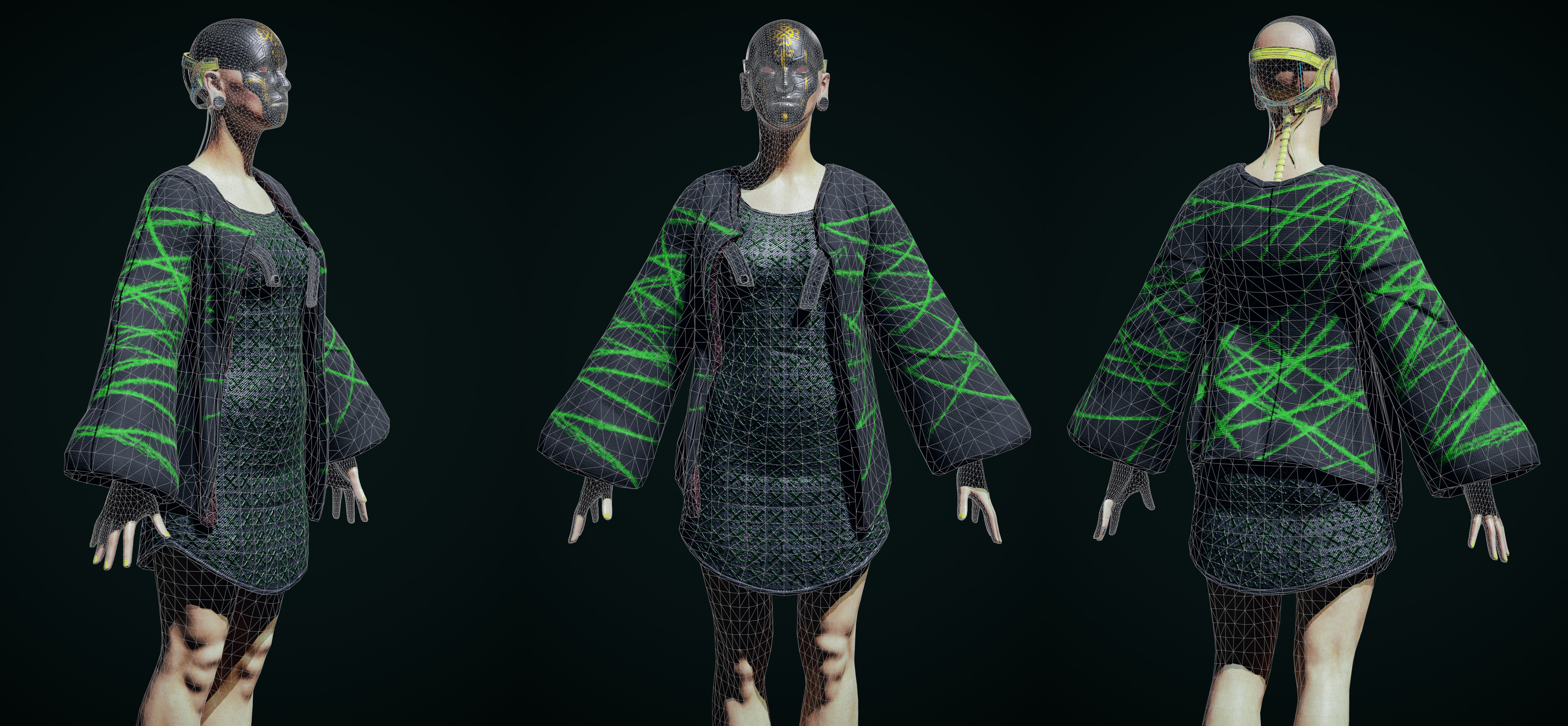 Cyber Cultist v3 Low-poly 3D model_5