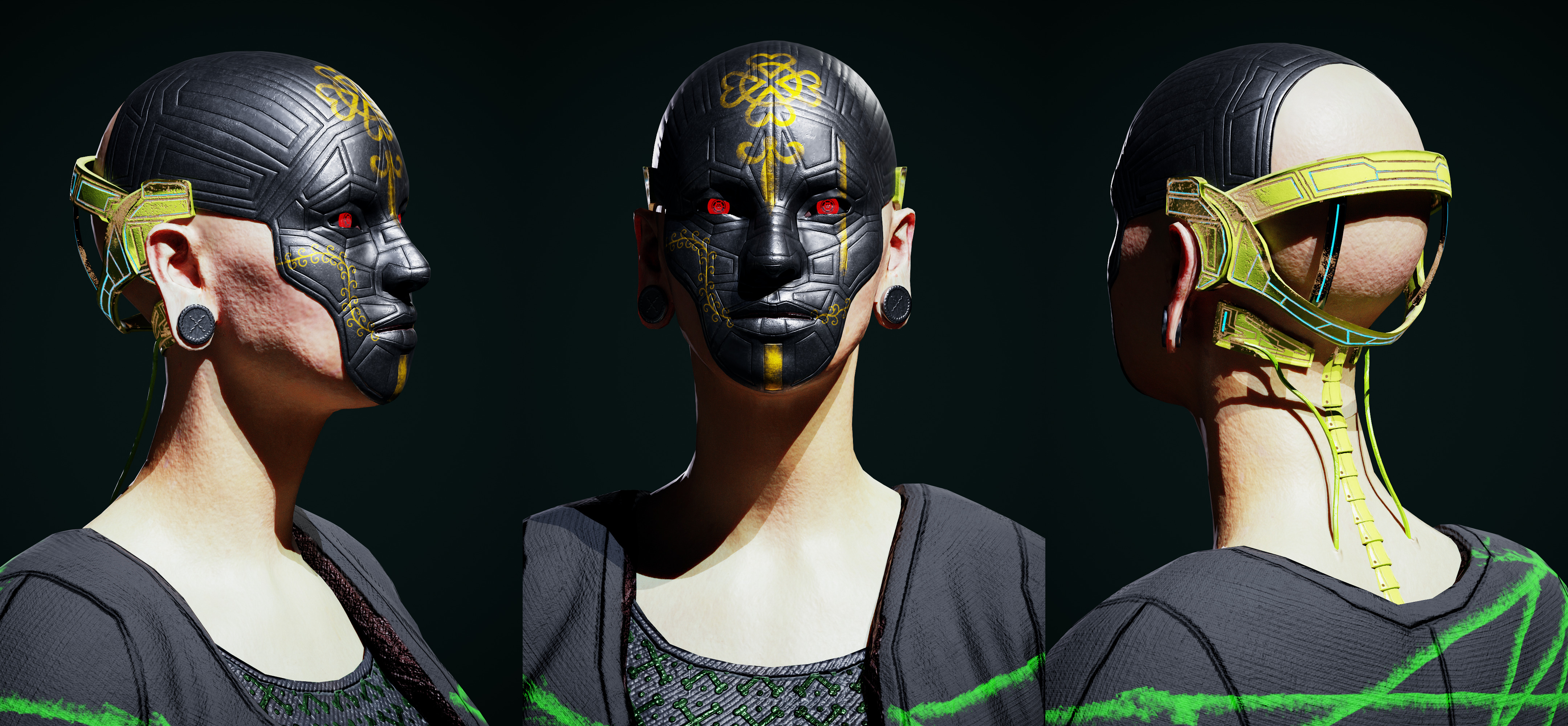 Cyber Cultist v3 Low-poly 3D model_3