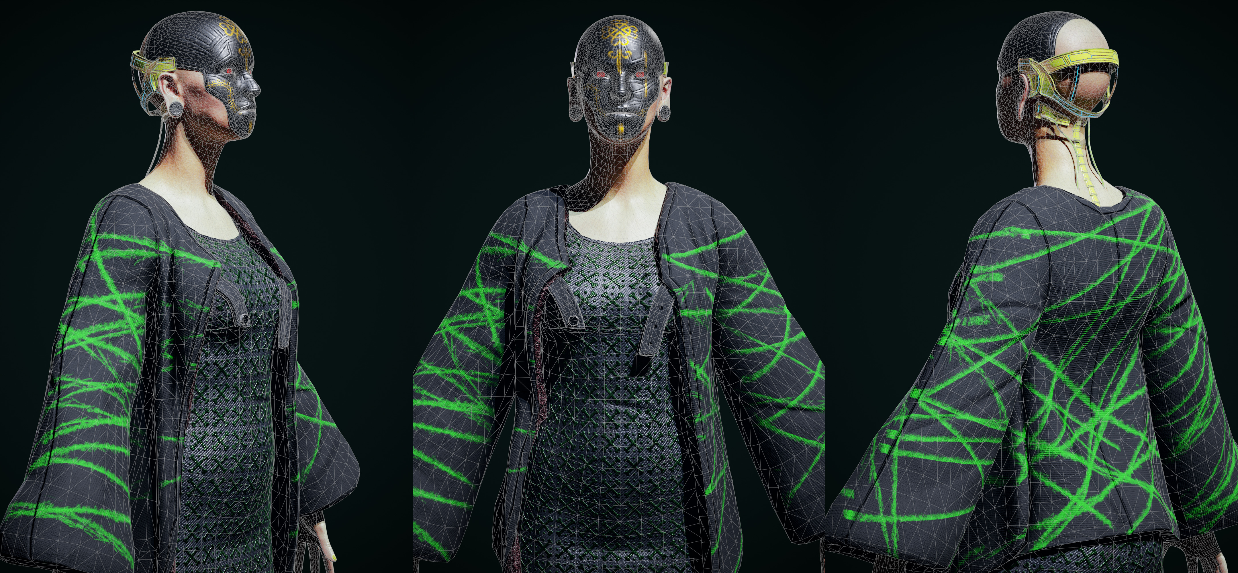 Cyber Cultist v3 Low-poly 3D model_2