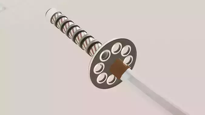 Untamed Blade Simple Katana Model No UV Mapping 3D model