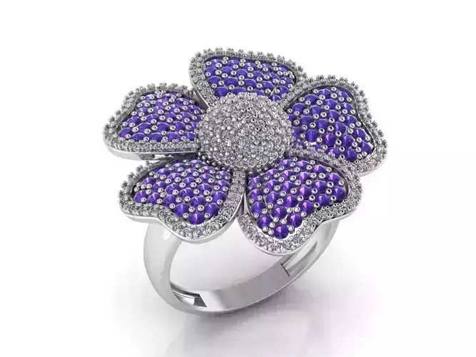 Flower ring gold