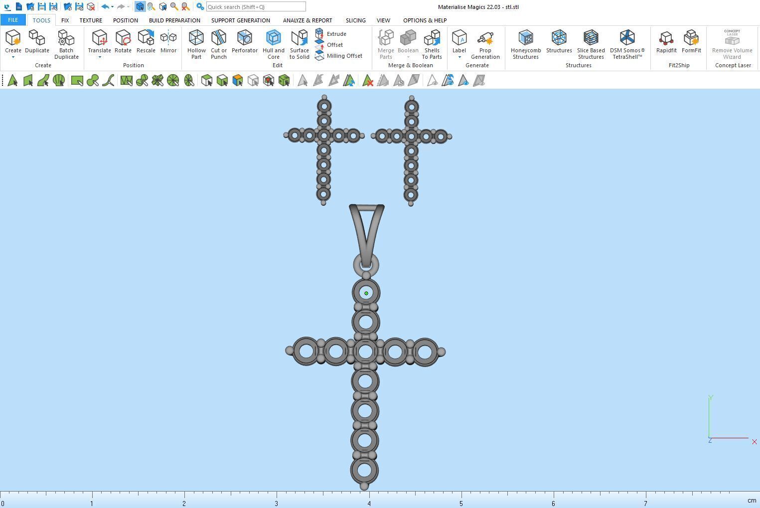 Cross Pendant - 0068  3D print model_10