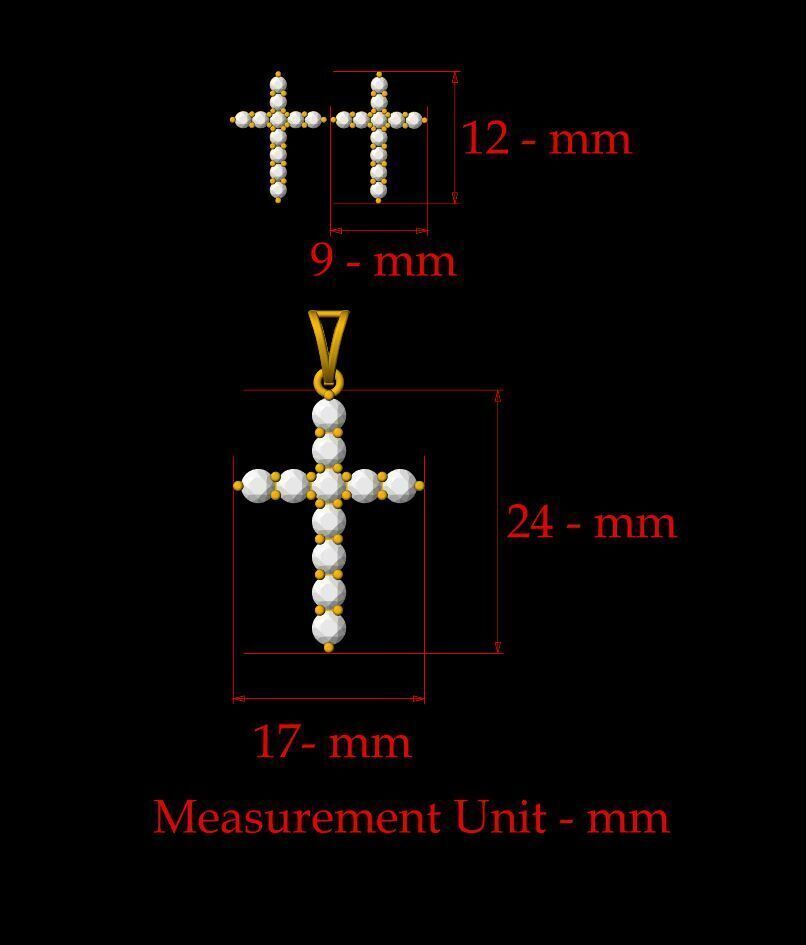 Cross Pendant - 0068  3D print model_1