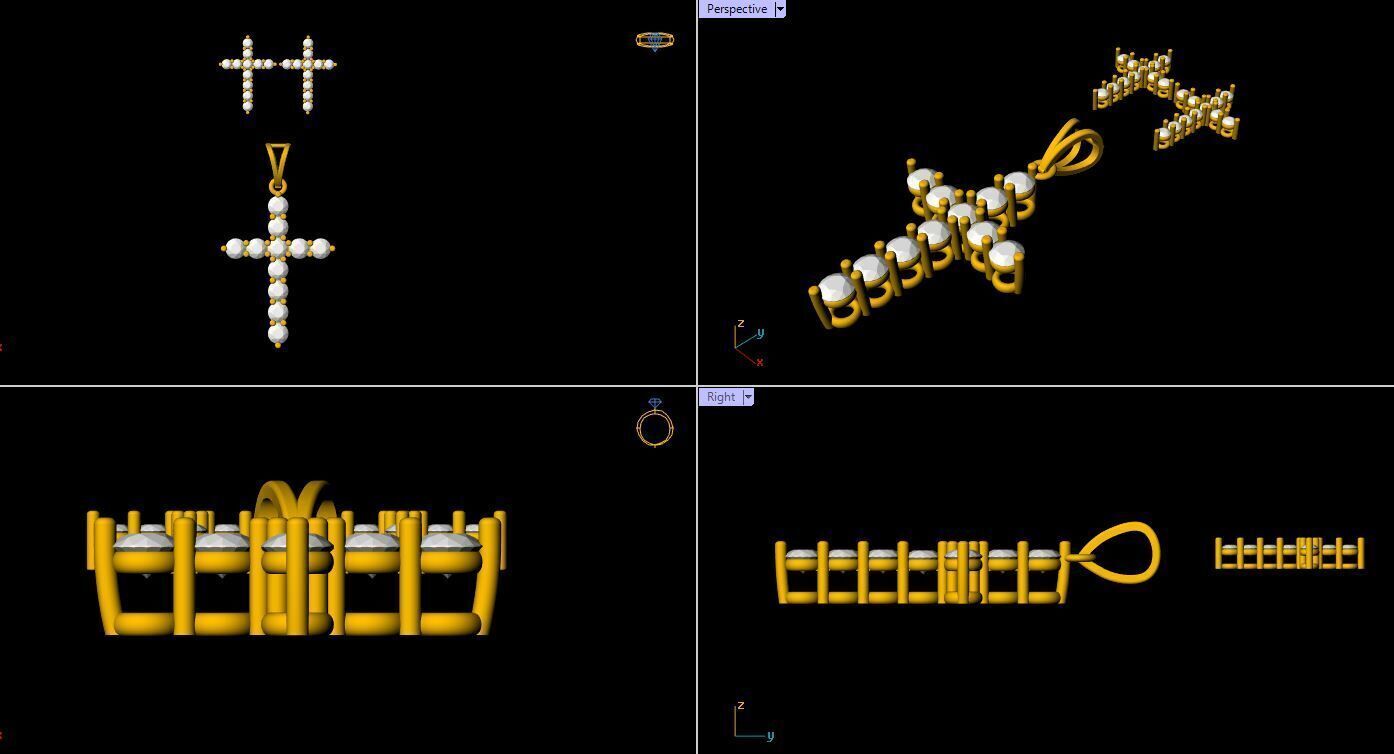 Cross Pendant - 0068  3D print model_2