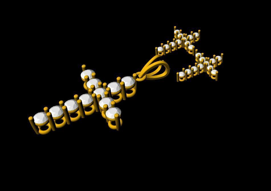 Cross Pendant - 0068  3D print model_5