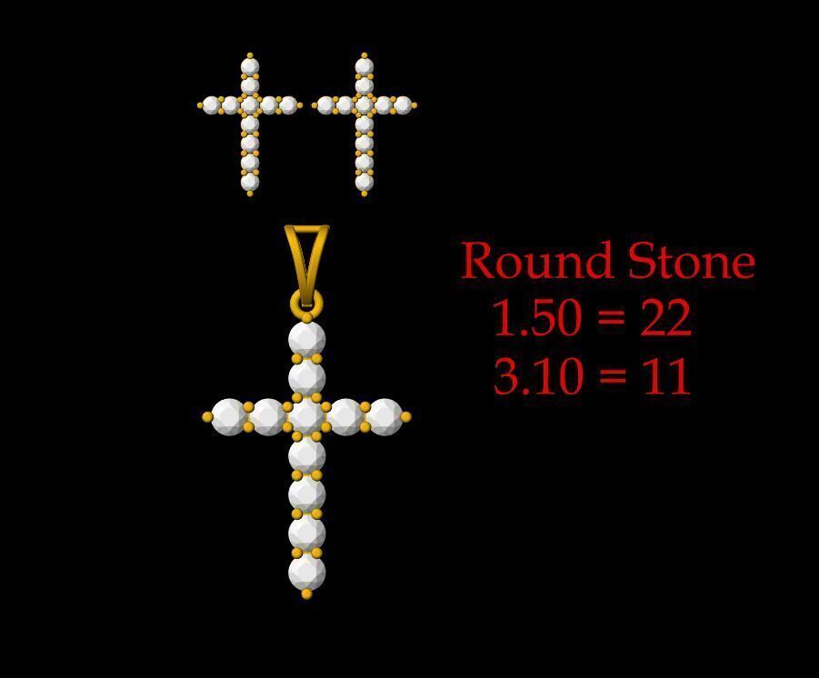 Cross Pendant - 0068  3D print model_8