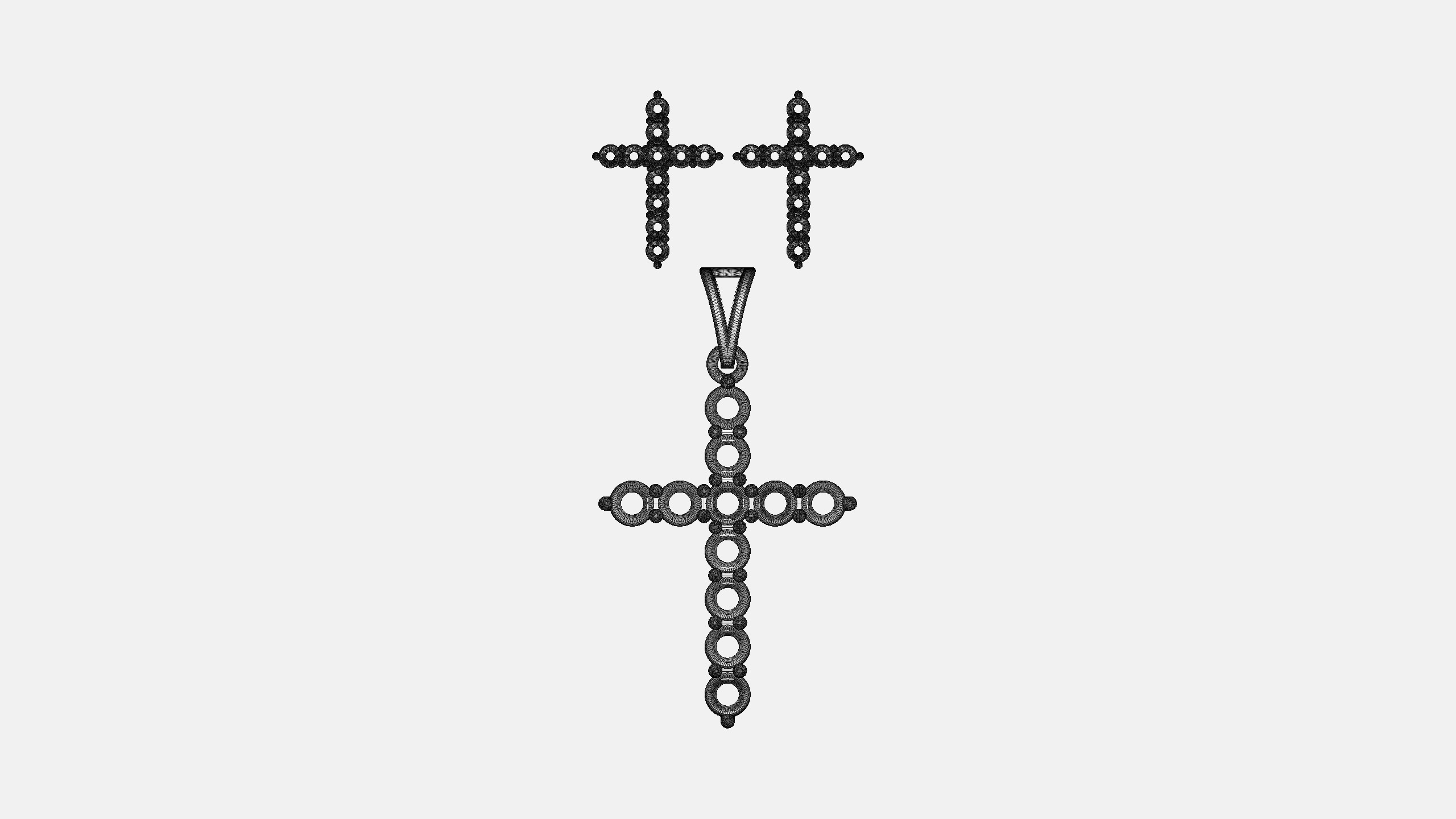 Cross Pendant - 0068  3D print model_11