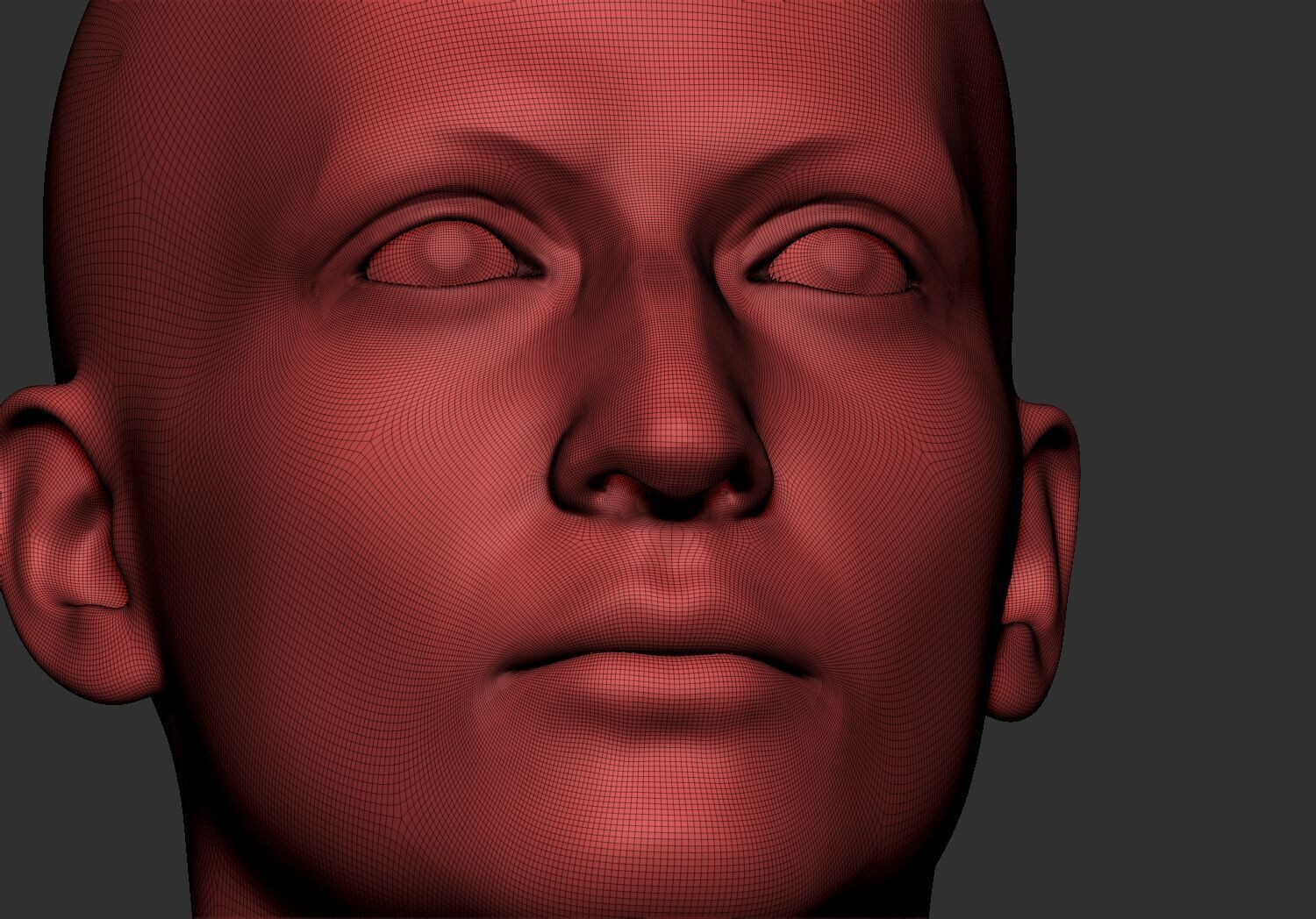 human Base mesh head multi expressions 3d stl model 3D print model_13