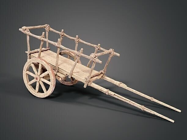 medieval cart Free 3D model