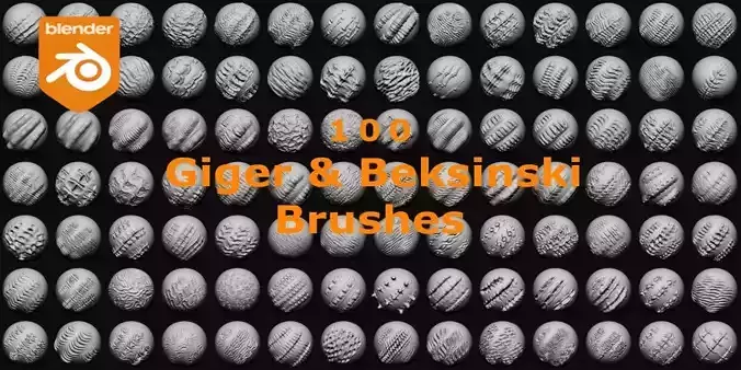 100 Giger and Beksinski Brushes