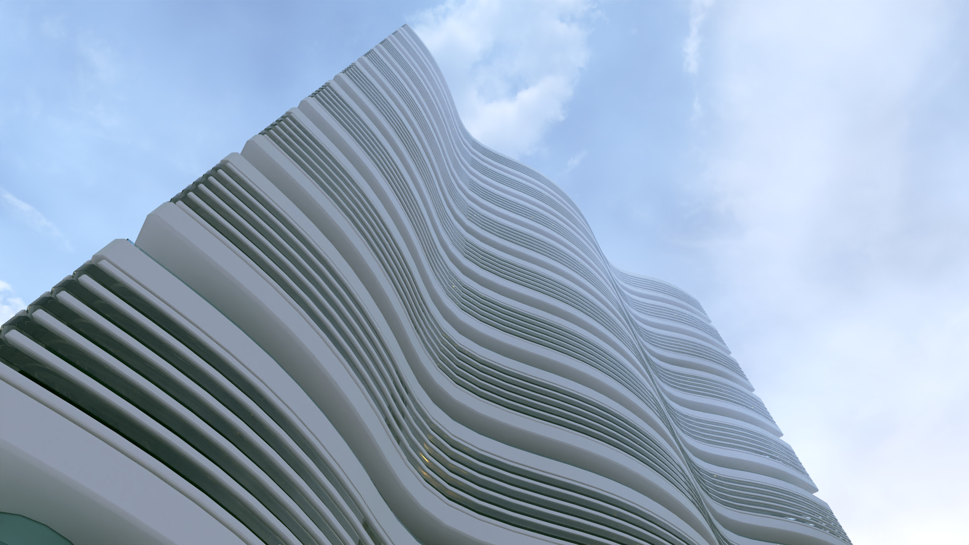 Futuristic Building Concept V2-09 3D model_4