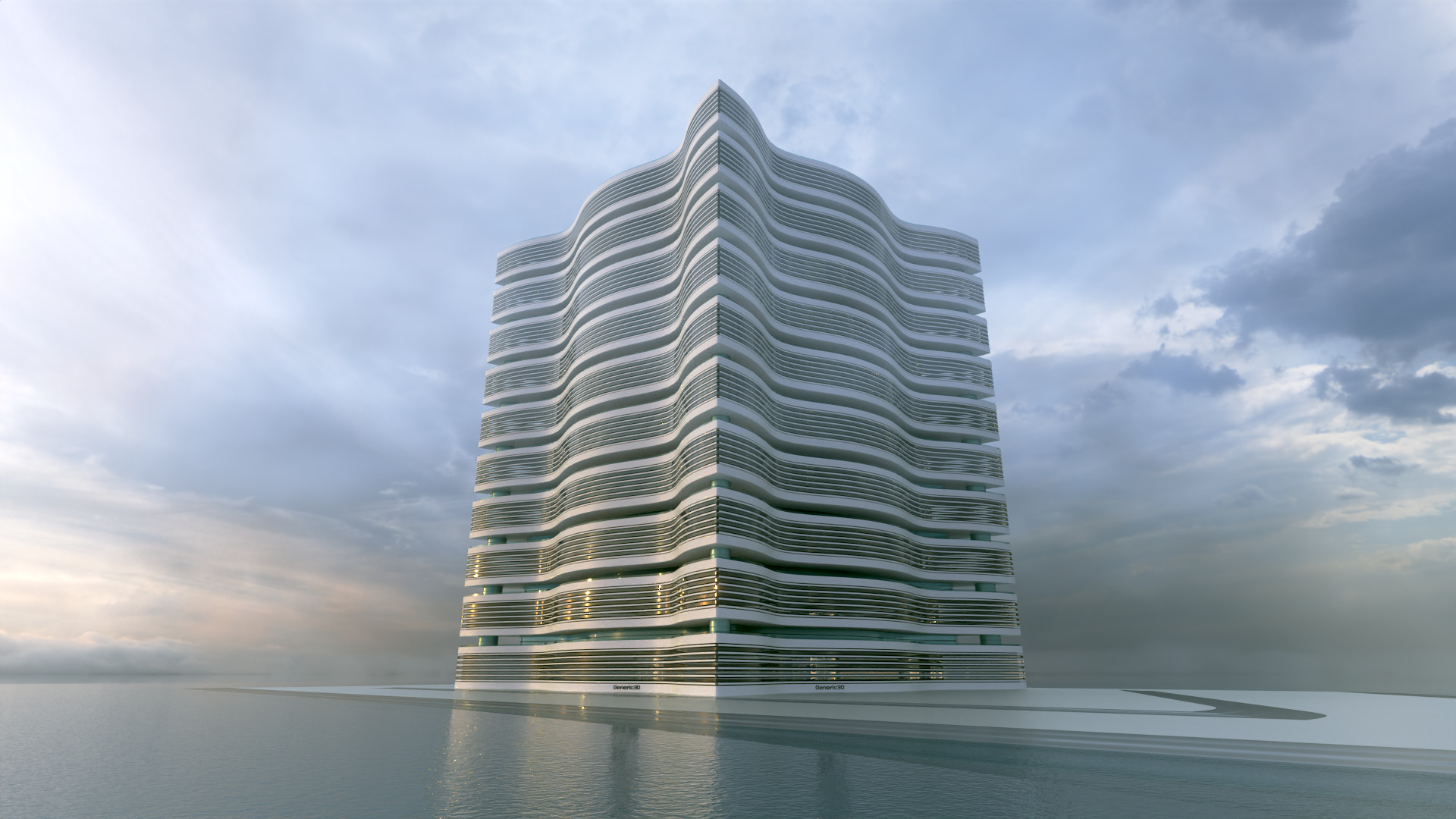 Futuristic Building Concept V2-09 3D model_14