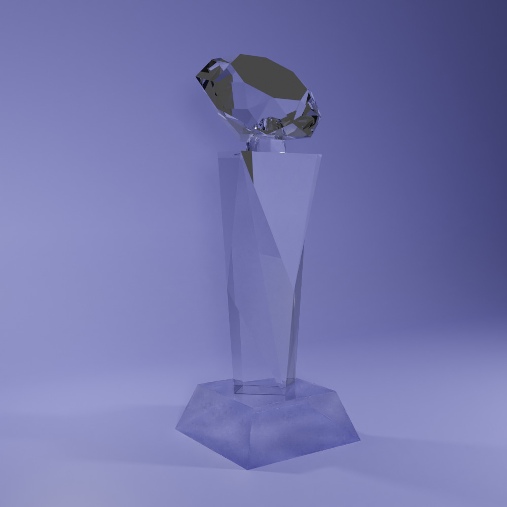 Crystal momento awards 3D model_2