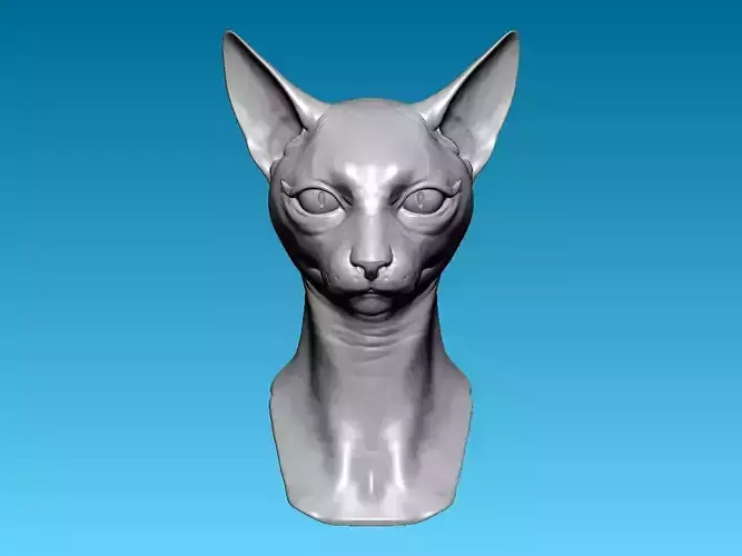 Ancient cat head model - 3D print