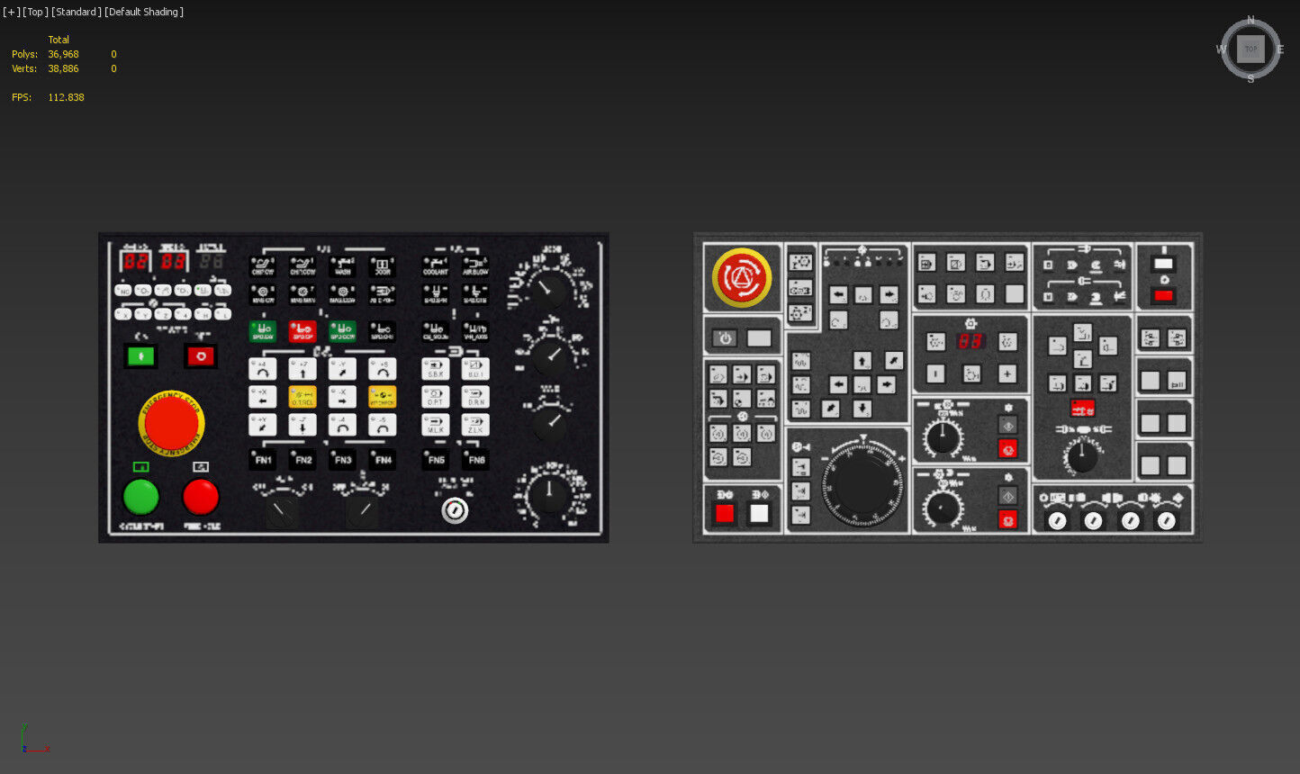 Lots buttons control panels 01-02 Free 3D model_7