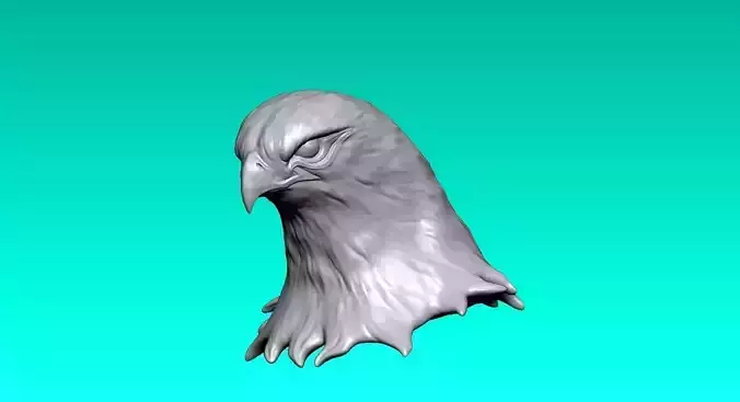 Ancient eagle head statue - 3D print
