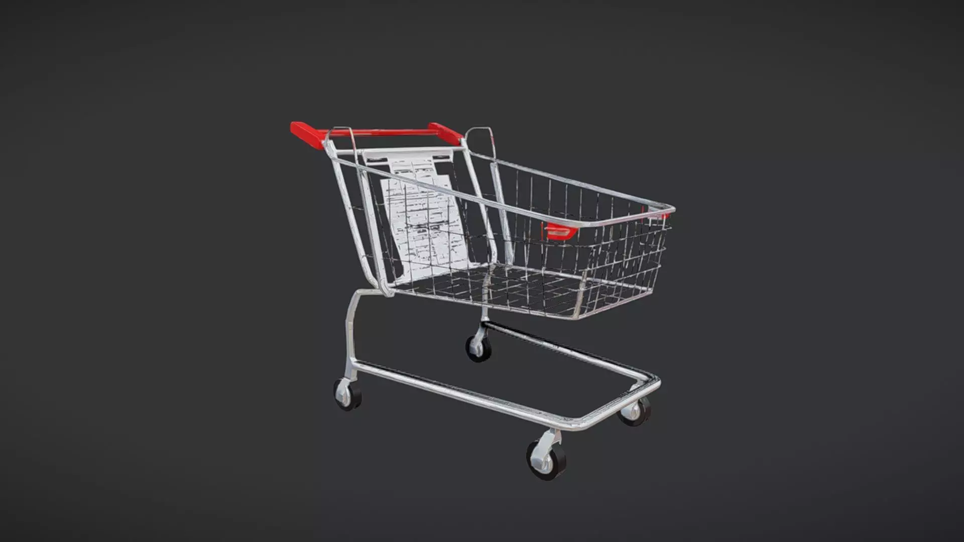shopping cart 3D model_0