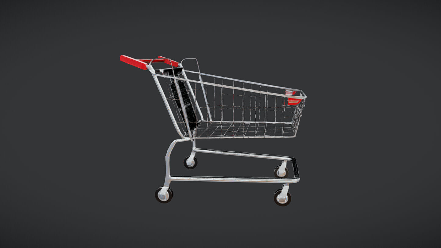 shopping cart 3D model_1
