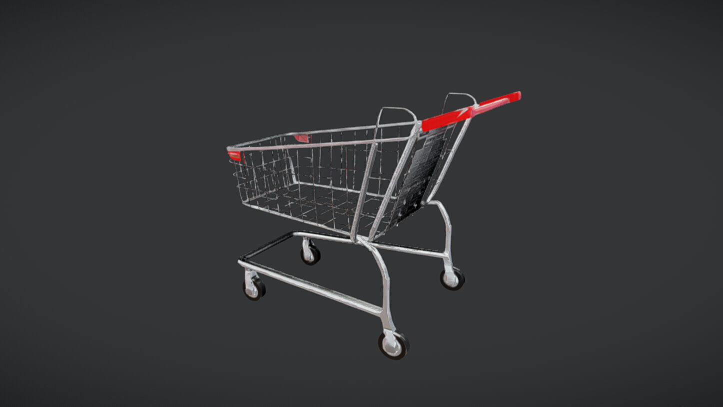 shopping cart 3D model_4