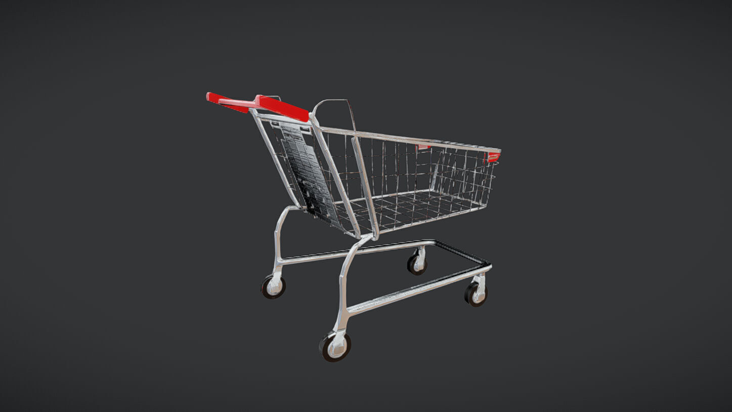 shopping cart 3D model_2