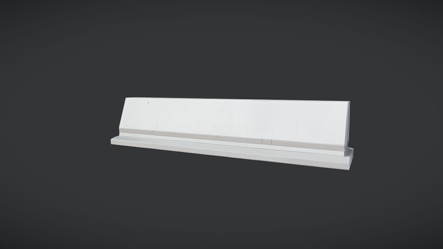 Concrete road barrier 3D model_1